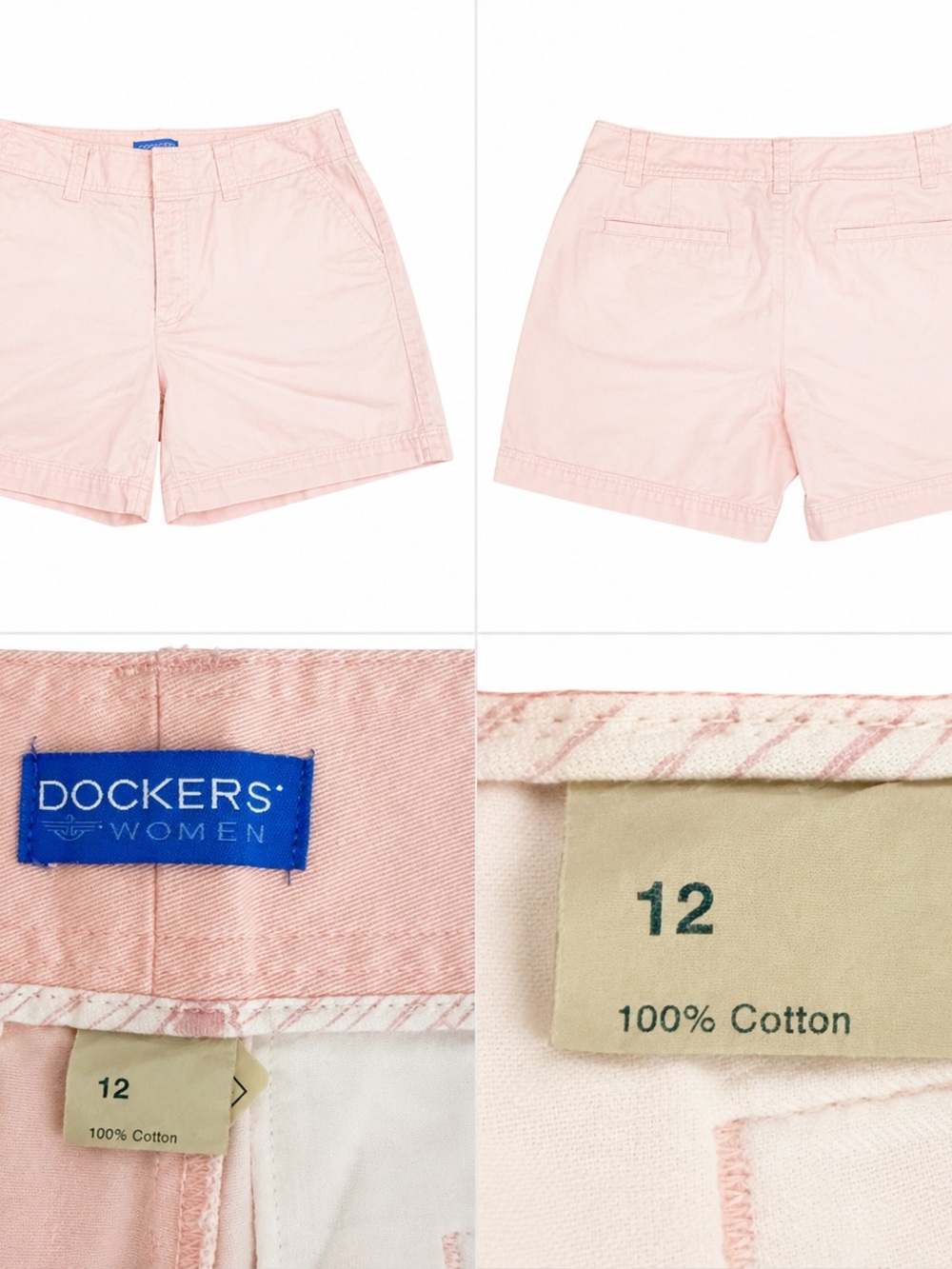 Dockers Light Pink Cotton Shorts
